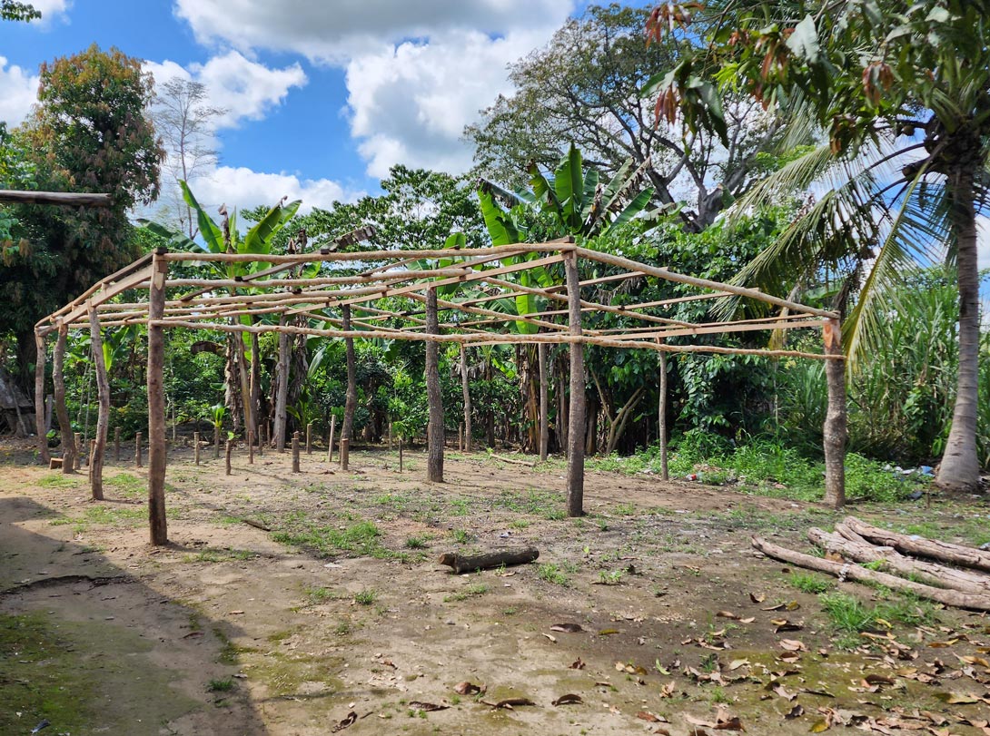 A cocoa drying area of DERMAC in Mexico.