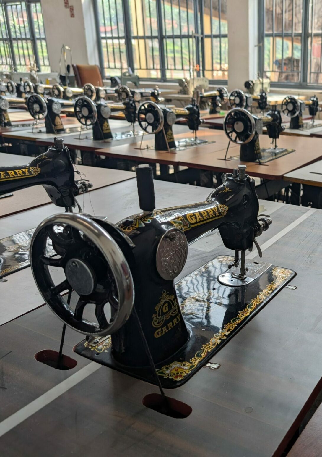 Eine Nähmaschine von OSO in Ruanda.