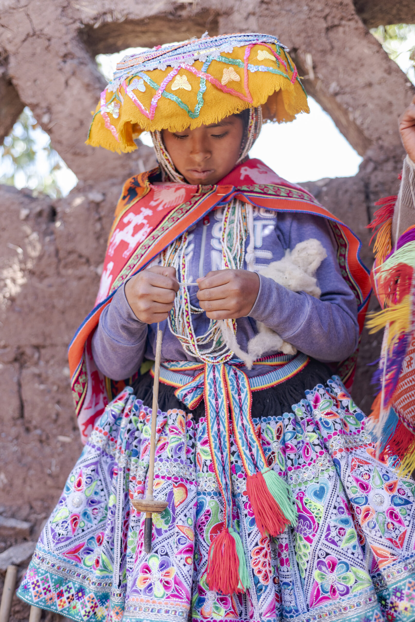 Eine Teilnehmerin von APEDIK in Peru.