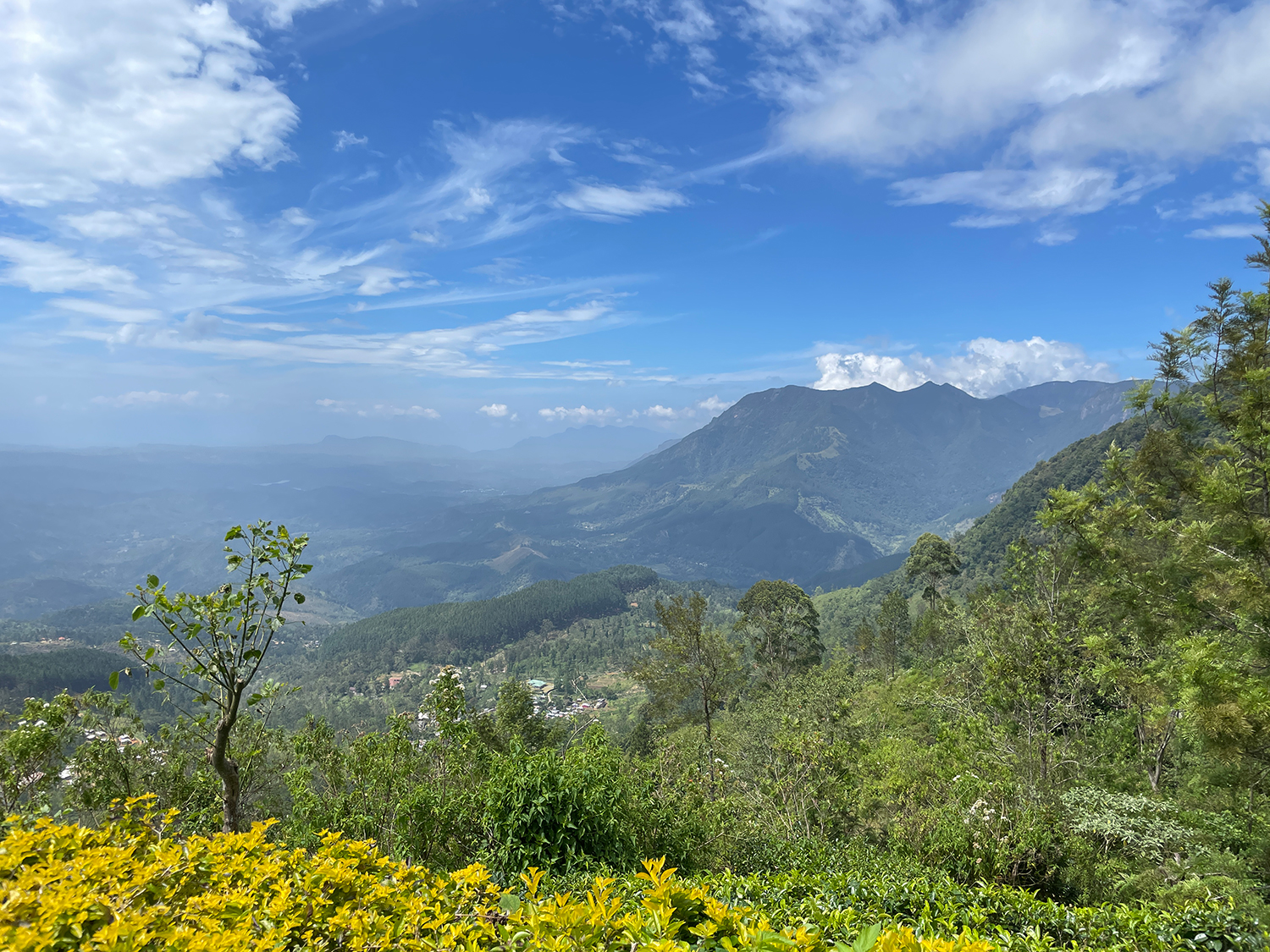 Blick über die Landschaft in Sri Lanka.